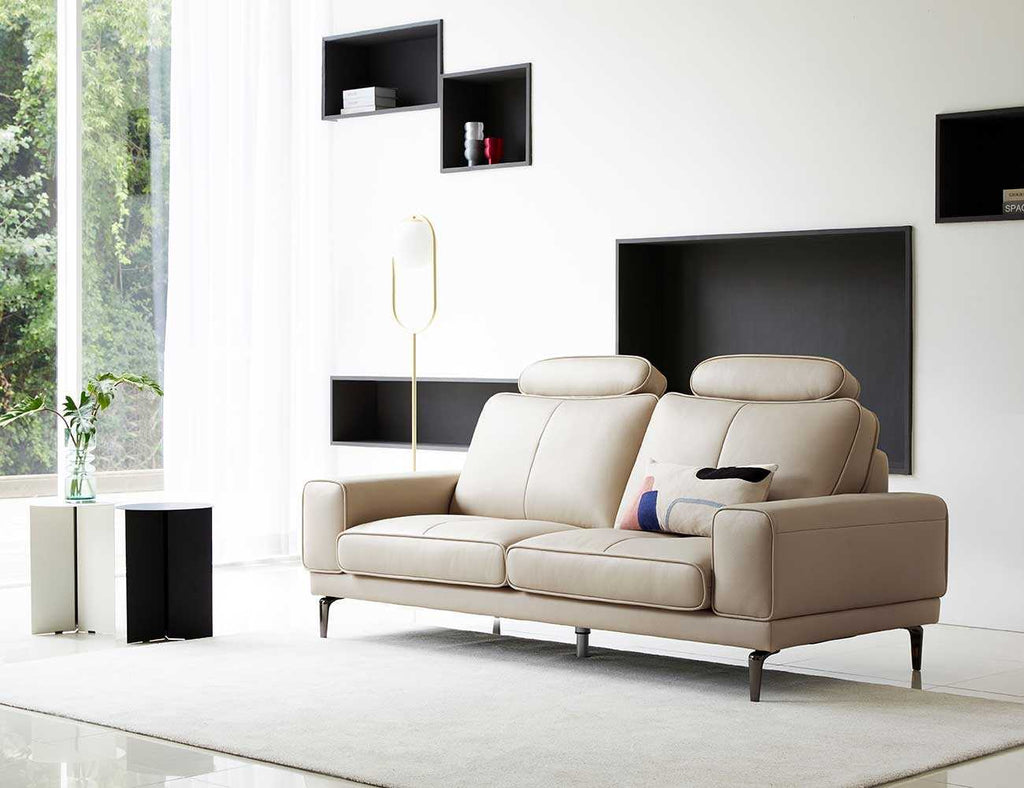 Sofa văng da 2 chỗ tựa liền Hezan 1