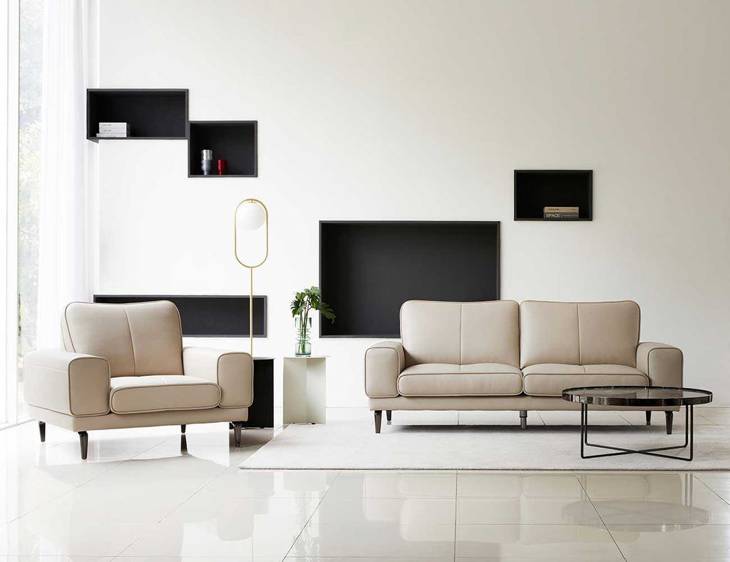 Sofa văng da 2 chỗ tựa liền Hezan 2