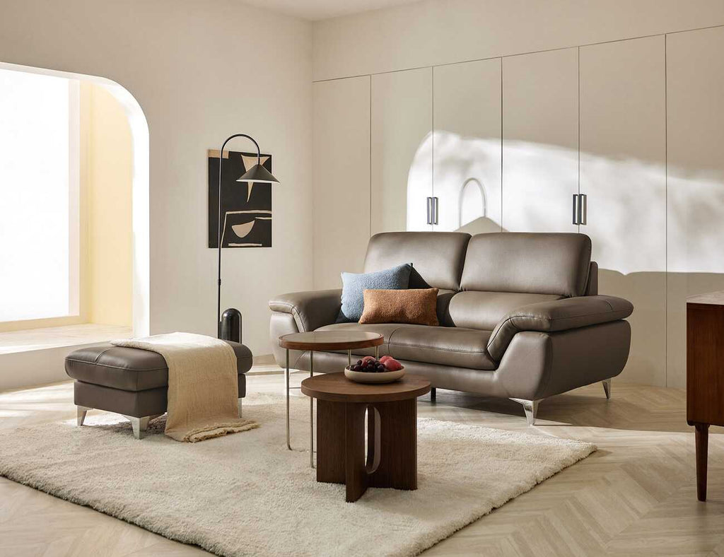 Sofa văng da 2 chỗ tựa liền LOVEA - 02