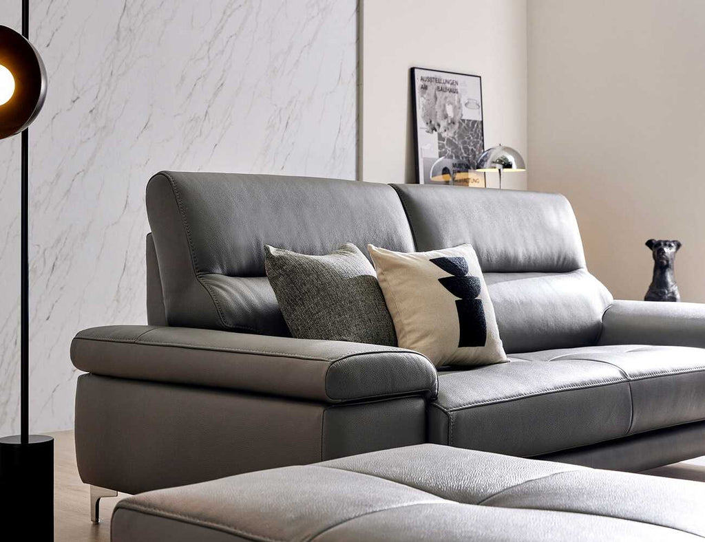 Sofa văng da 2 chỗ tựa liền NEVA - 03