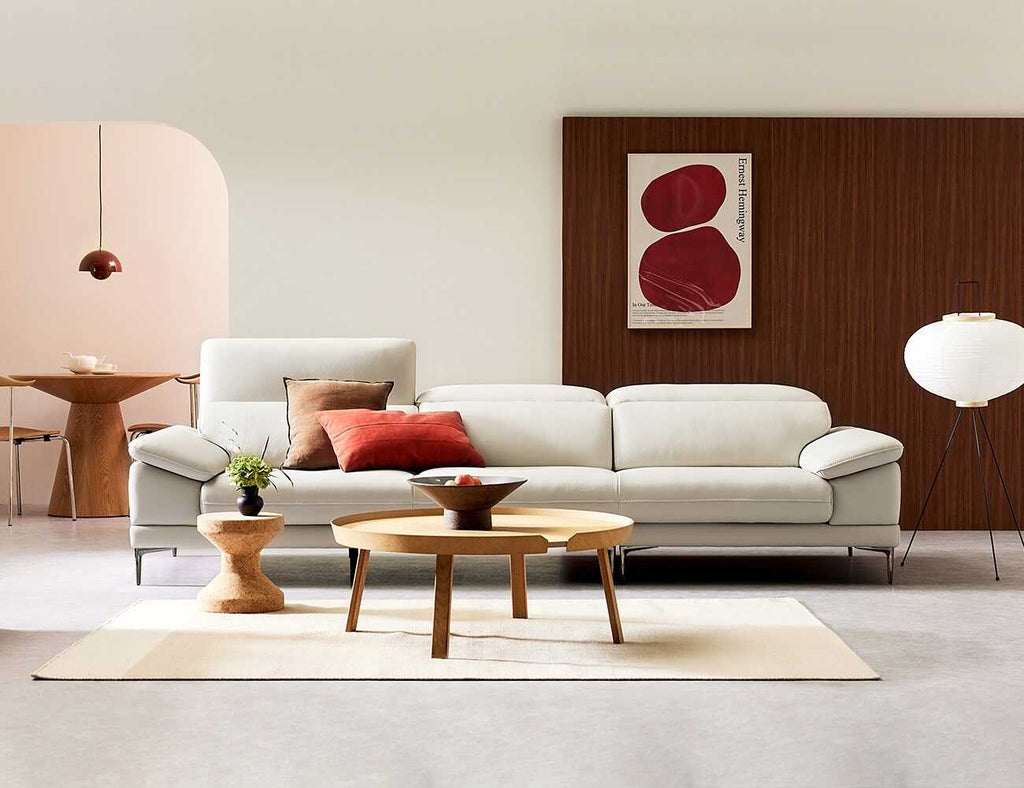 Sofa văng da 3 chỗ tựa gật gù ROSA - 01