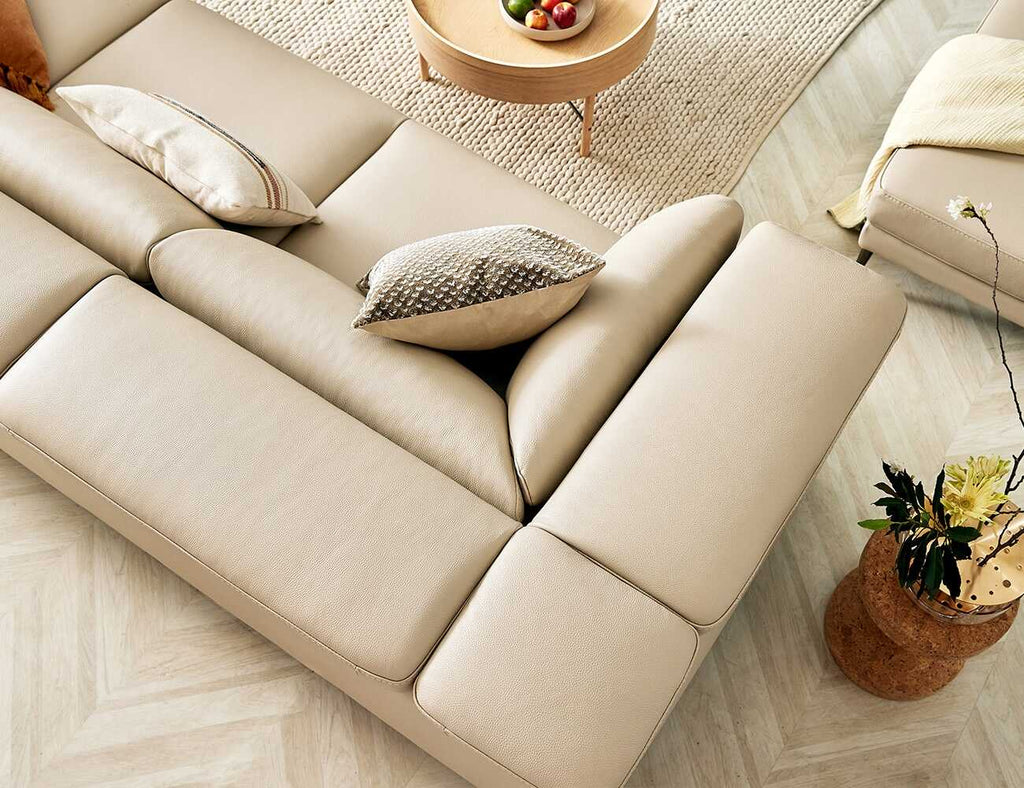 Sofa văng da 3 chỗ tựa gật gù - VACCO - 21