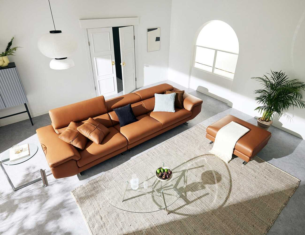 Sofa văng da 3 chỗ tựa gật gù - WESTLIE - 21