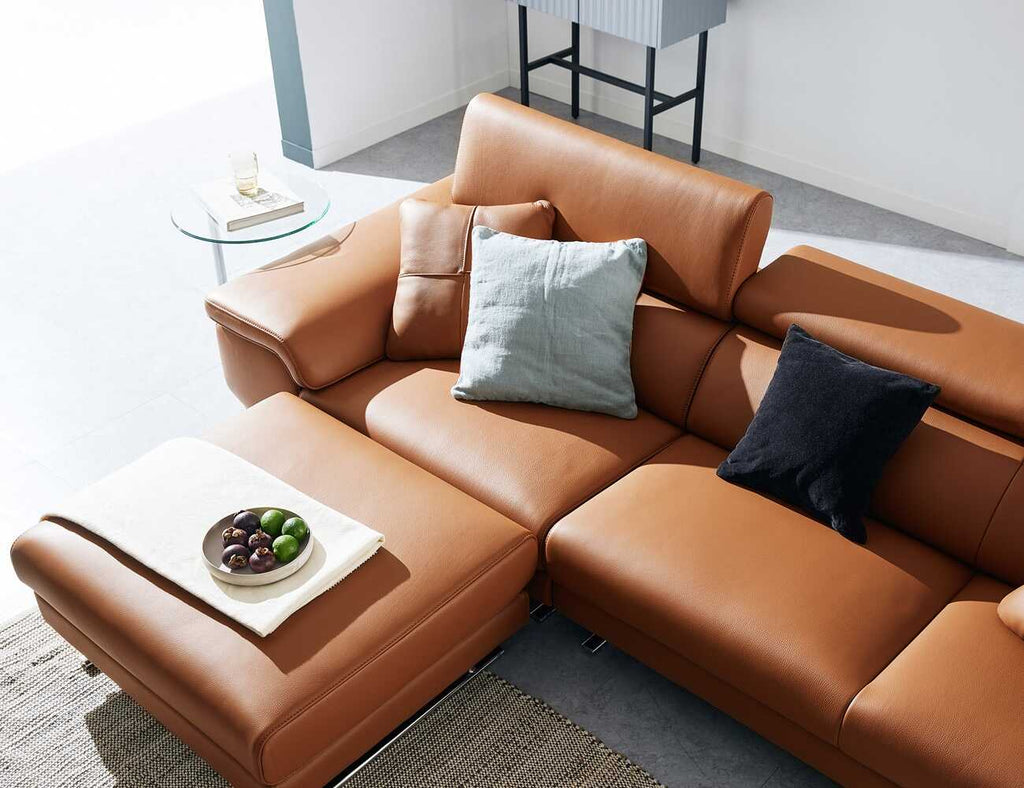 Sofa văng da 3 chỗ tựa gật gù - WESTLIE - 22