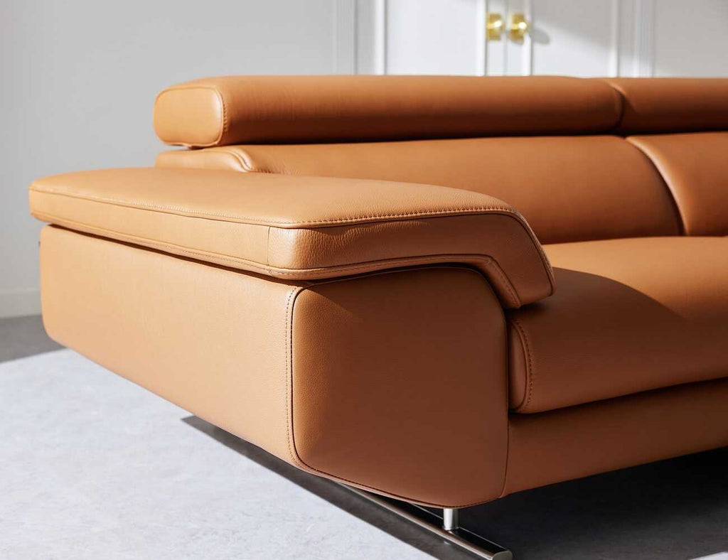 Sofa văng da 3 chỗ tựa gật gù - WESTLIE - 23