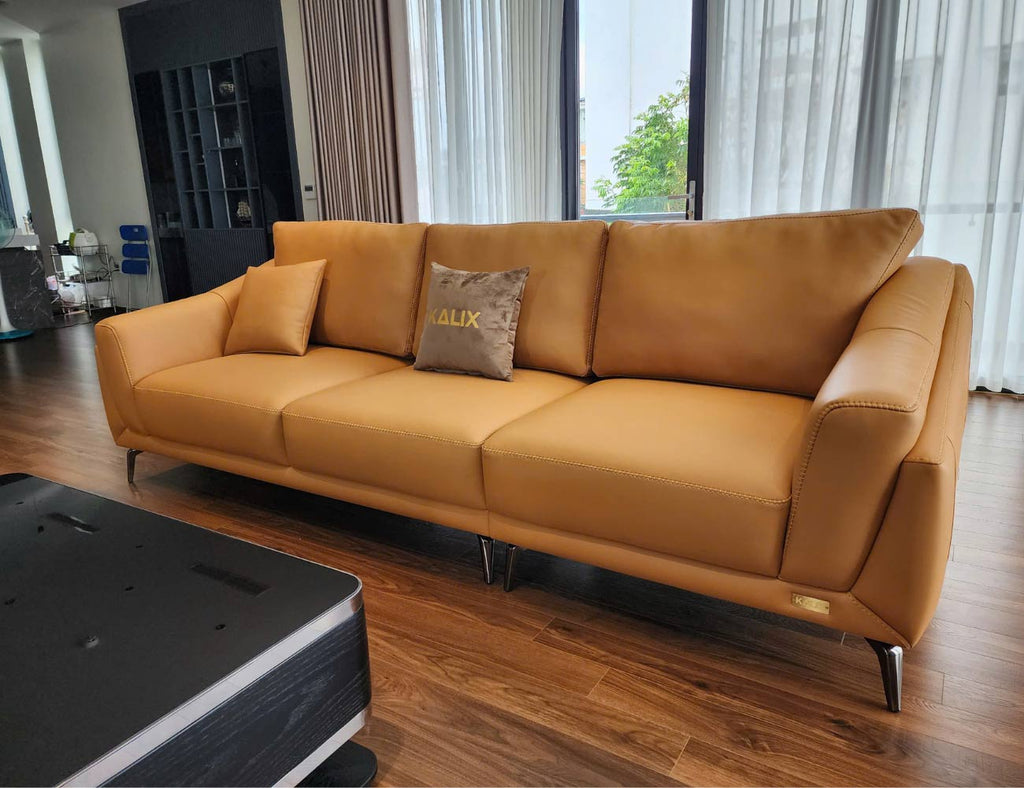 Sofa văng da 3 chỗ tựa gối - Capri - 03