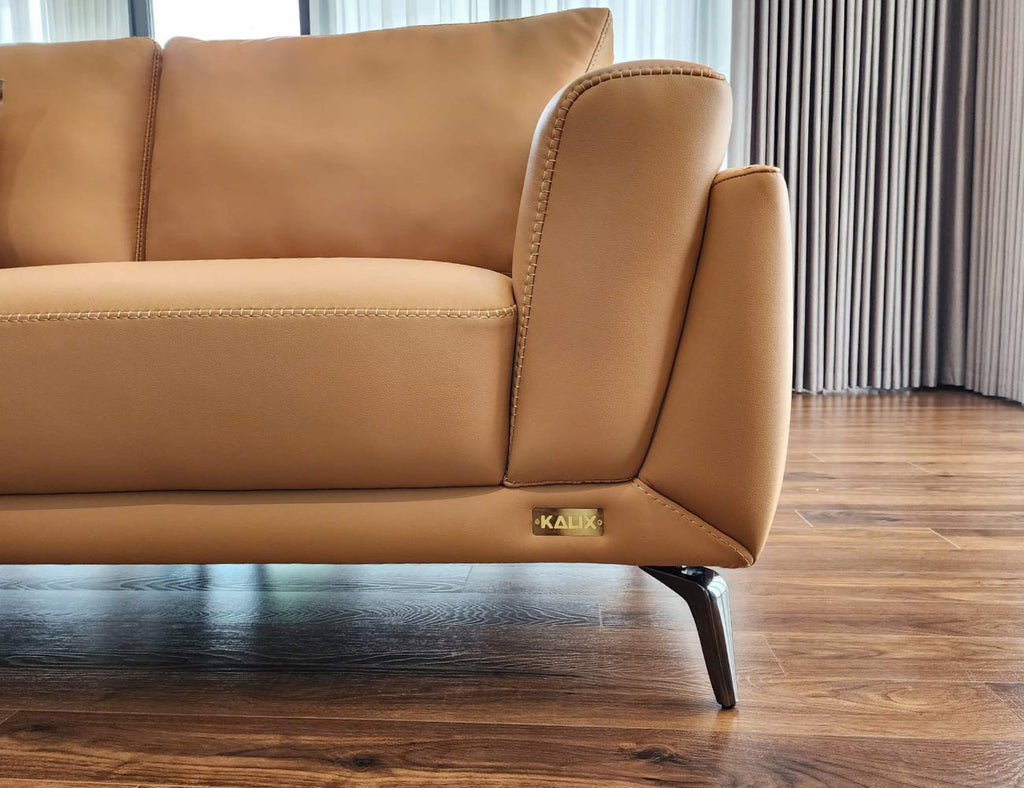 Sofa văng da 3 chỗ tựa gối - Capri - 05