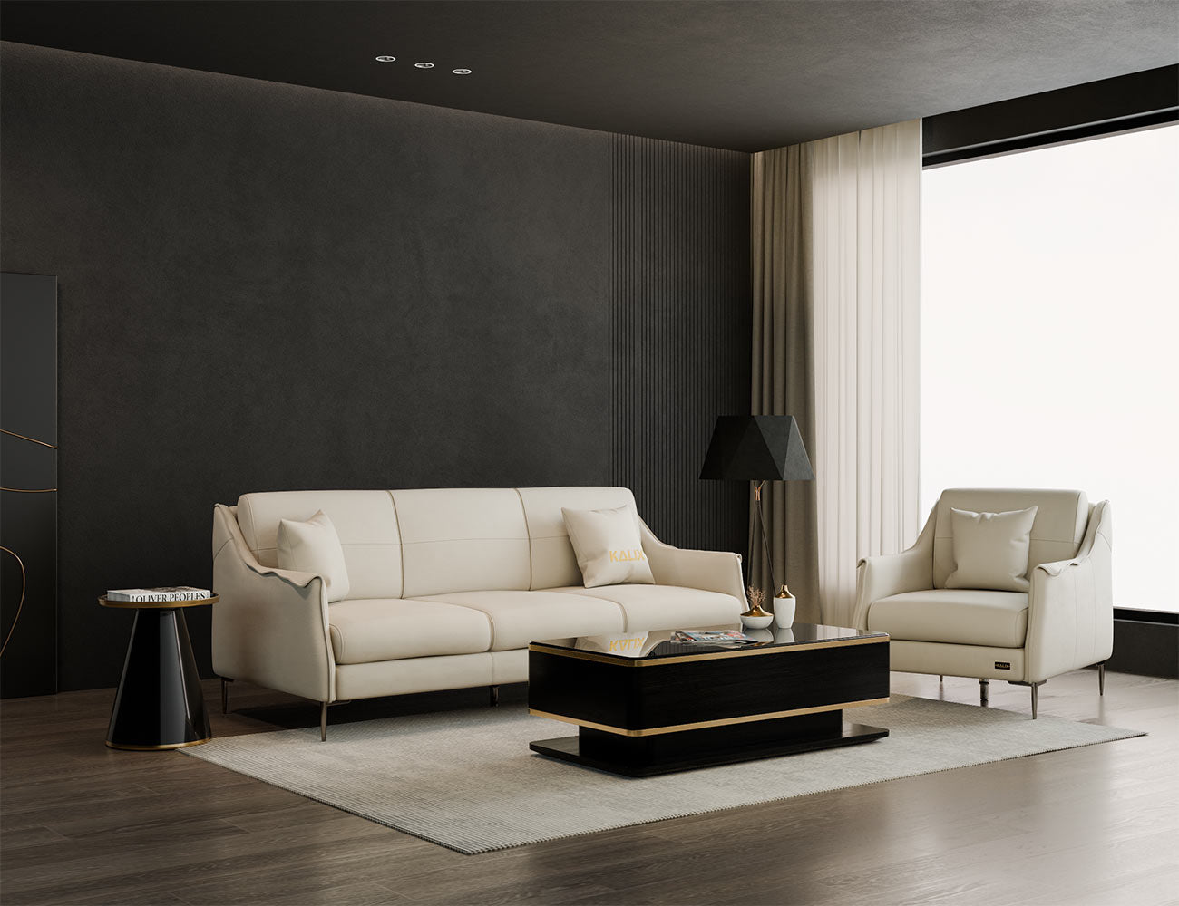 Ghế sofa văng bọc da sang trọng ROSY – KALIX