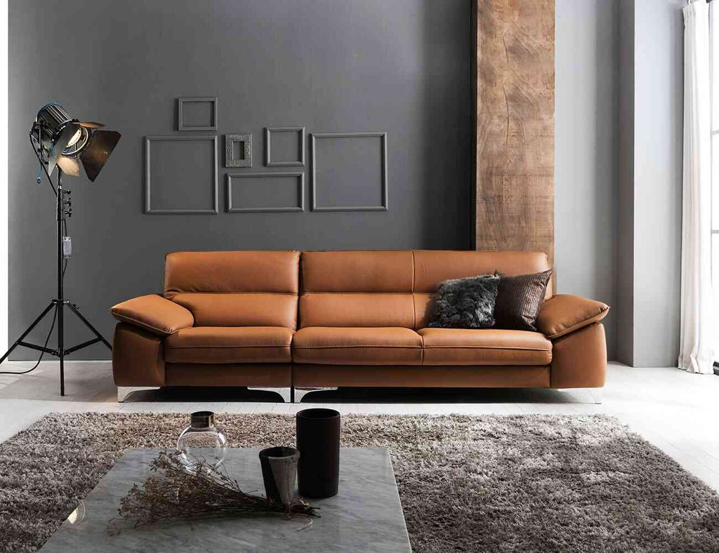 Sofa văng da 3 chỗ tựa liền KONE - 01