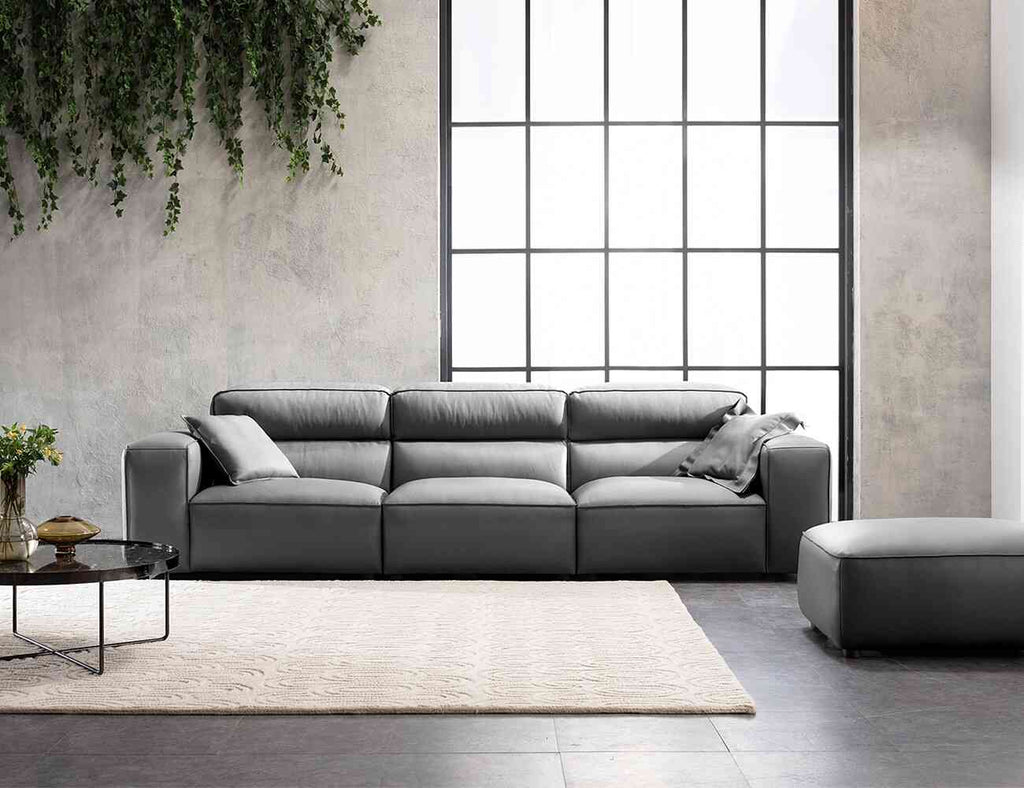 Sofa văng da 3 chỗ tựa liền LEOPINE - 01