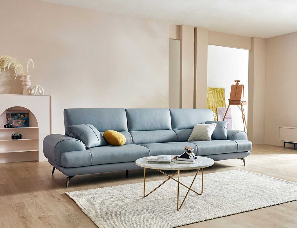 Sofa văng da 3 chỗ tựa liền LEYTON - 02