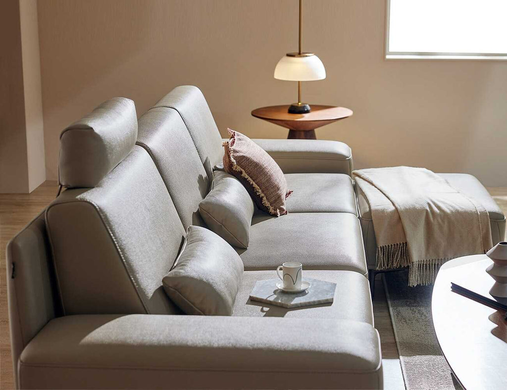 Sofa văng da 3 chỗ tựa liền MARISA - 03