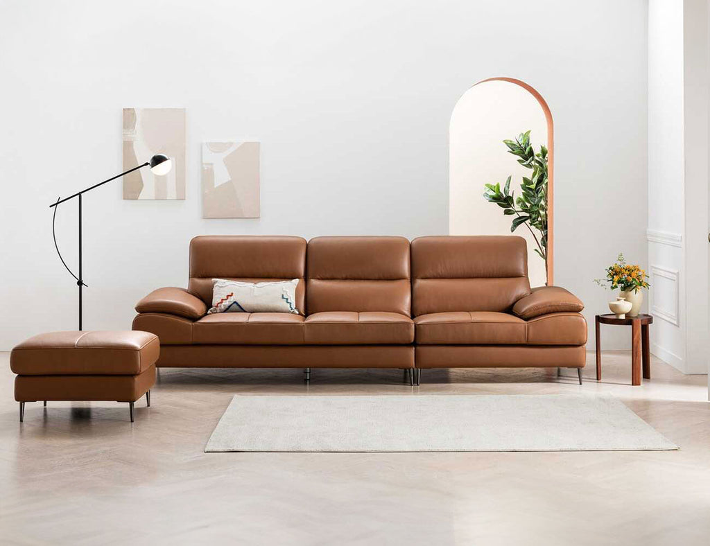 Sofa văng da 3 chỗ tựa liền Velvet 6