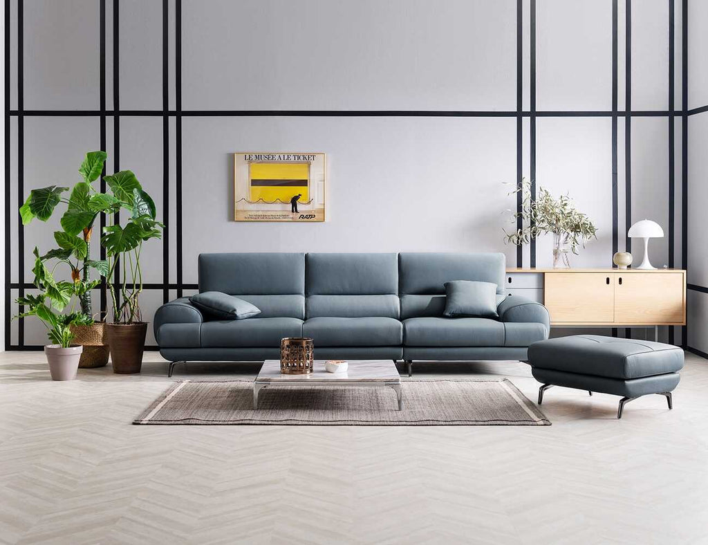 Sofa văng da 3 chỗ tựa liền Zypher 1