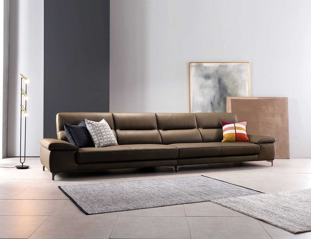 Sofa văng da 4 chỗ tựa liền NEVA - 02