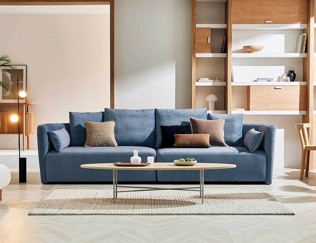 Sofa văng nỉ 2 chỗ tựa liền PODAX - 01