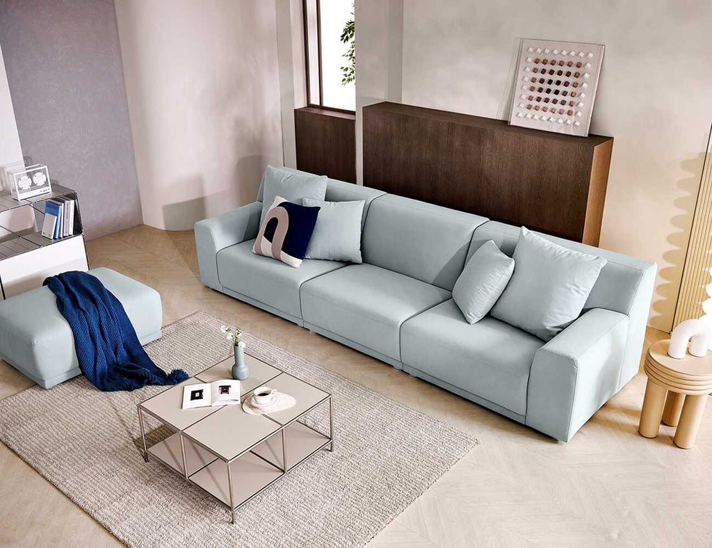 Sofa văng nỉ 3 chỗ tựa liền METONAC - 02