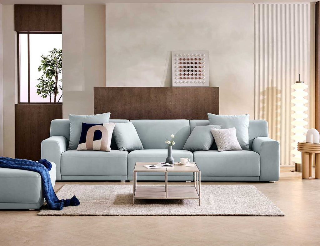 Sofa văng nỉ 3 chỗ tựa liền METONAC - 01