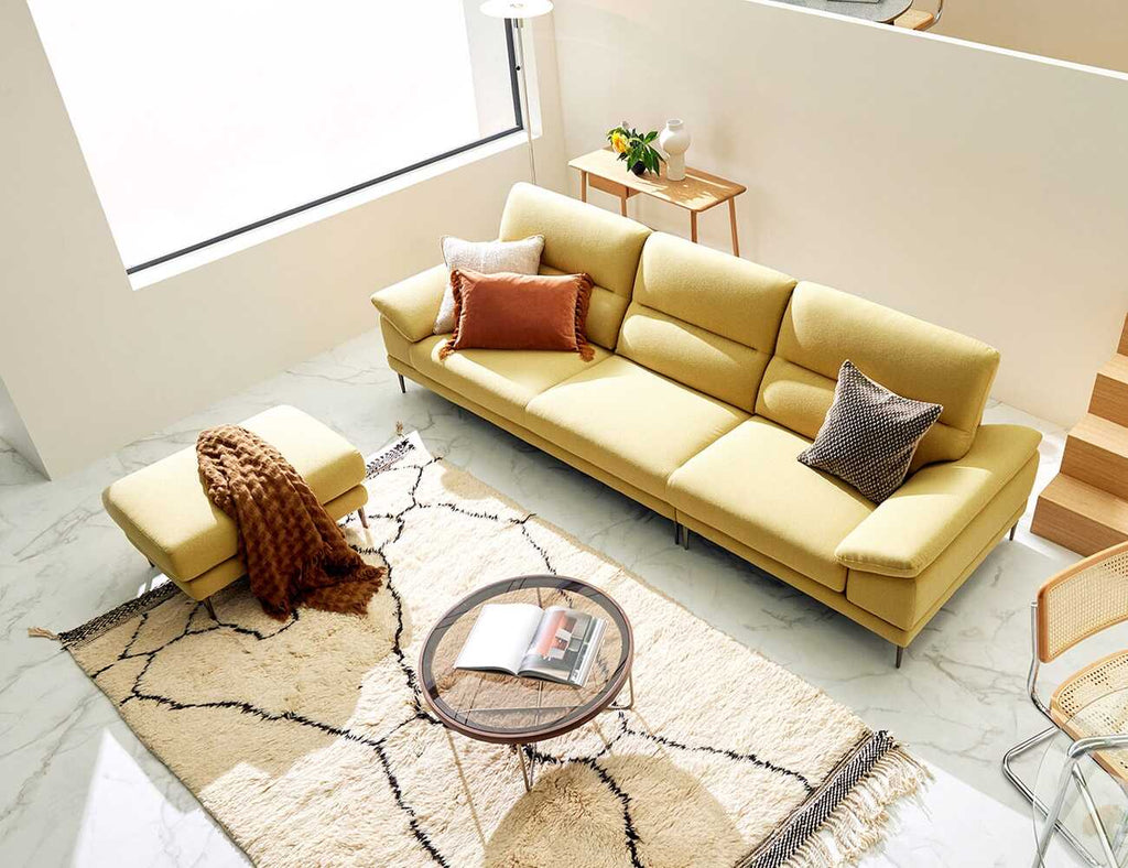 Sofa văng nỉ 3 chỗ tựa liền ROSA - 07