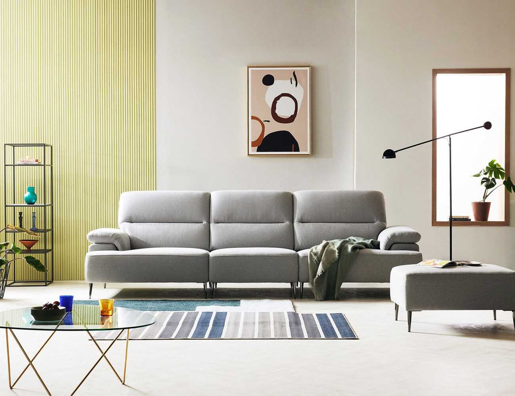 Sofa văng nỉ 3 chỗ tựa liền - VESSA - 19