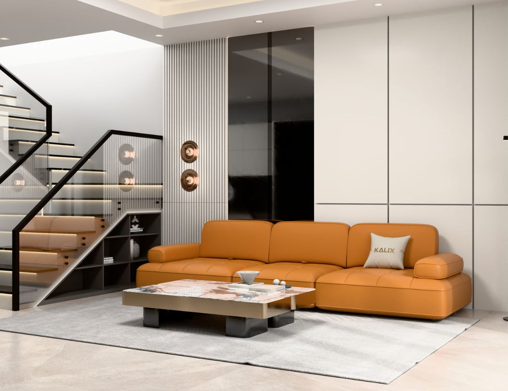 Sofa văng da 3 chỗ tựa lưng mở rộng linh hoạt AVANTO-09