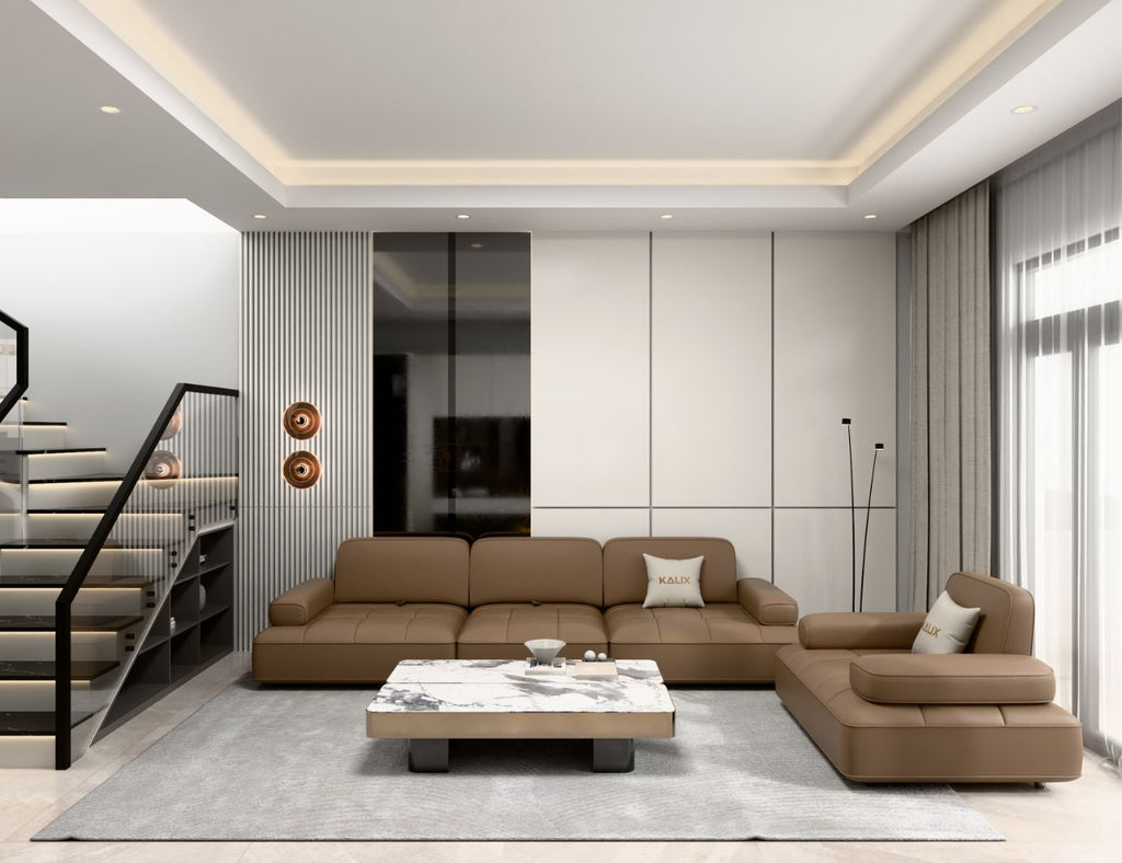 Sofa văng da 3 chỗ tựa lưng mở rộng linh hoạt AVANTO-08