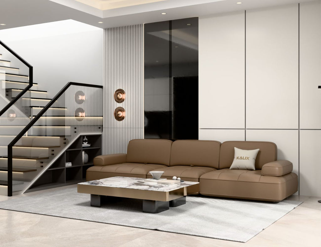 Sofa văng da 3 chỗ tựa lưng mở rộng linh hoạt AVANTO-07