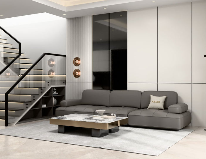Sofa văng da 3 chỗ tựa lưng mở rộng linh hoạt AVANTO-05