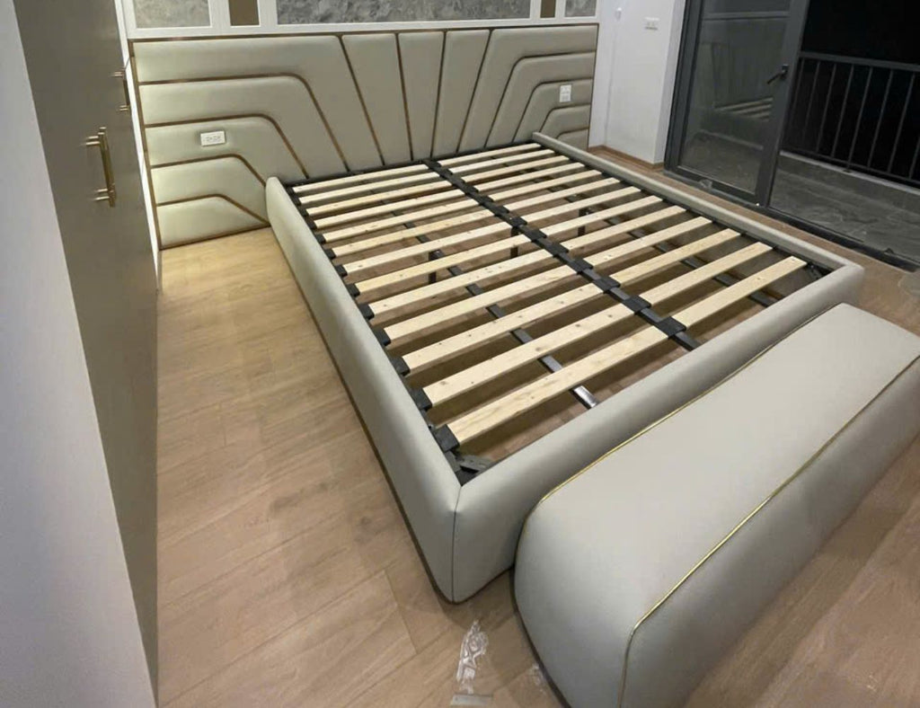 Giường bọc da phong cách tối giản đầy sang trọng - Ferano-02
