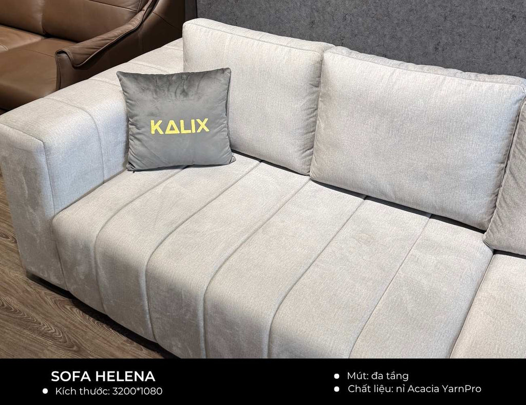 Sản phẩm có sẵn - Sofa văng Helena 3m2 bọc vải nỉ Acacia màu 04 - Rabbit-04