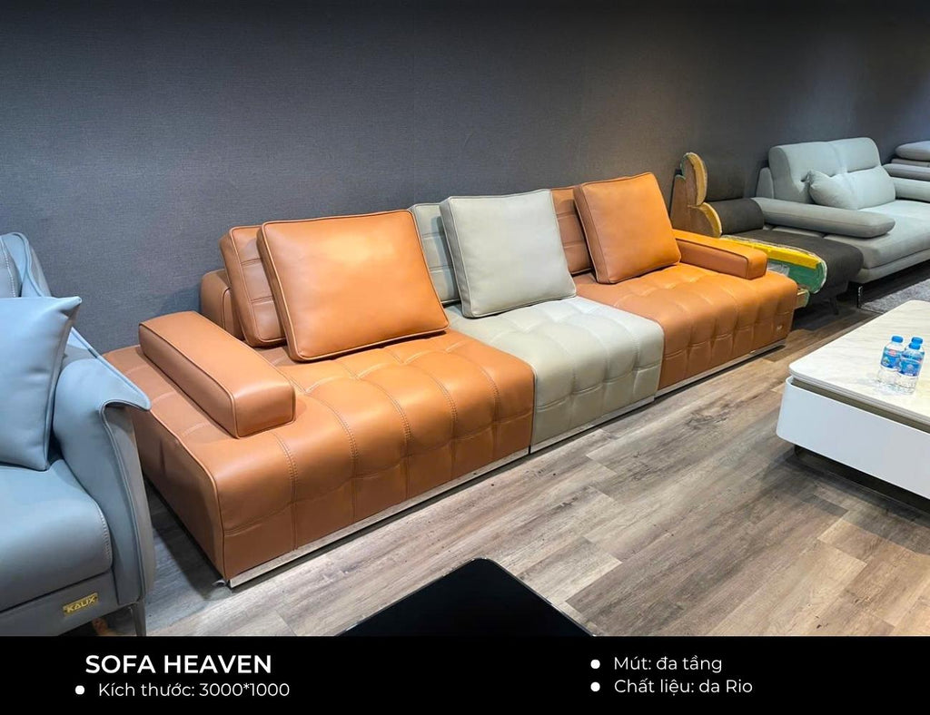 Sản phẩm có sẵn - Sofa văng Heaven 3m bọc da Rio màu 425 - Root-01
