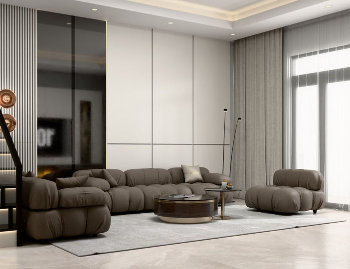 Sofa da bò Ý cao cấp LYVAN-07