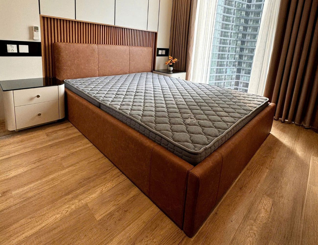 Giường bọc da thiết kế sang trọng – Maurice- 01