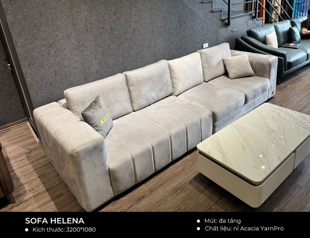 Sản phẩm có sẵn - Sofa văng Helena 3m2 bọc vải nỉ Acacia màu 04 - Rabbit-04