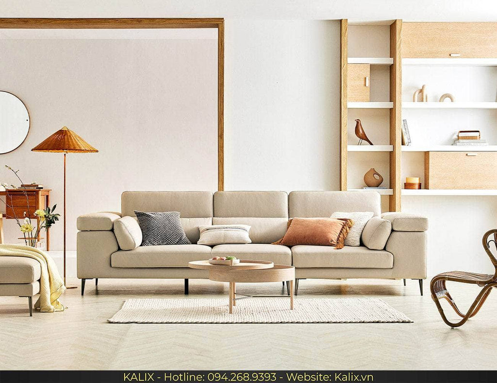 Sofa VACCO - Sofa văng da 3 chỗ tựa gật gù KALIX