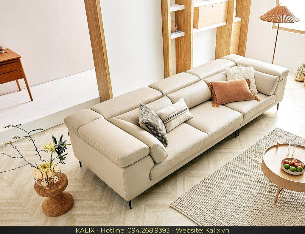 Sofa VACCO - Sofa văng da 3 chỗ tựa gật gù KALIX