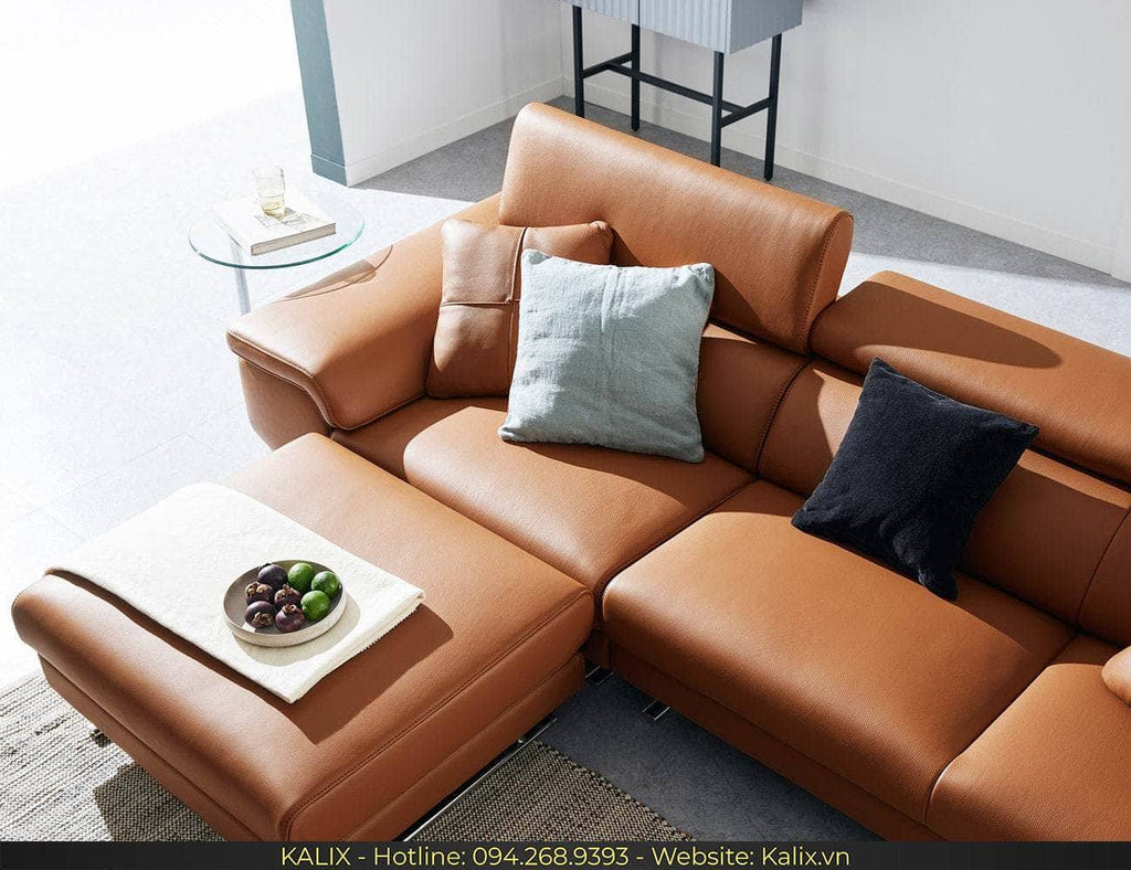 Sofa WESTLIE - Sofa văng da 3 chỗ tựa gật gù KALIX